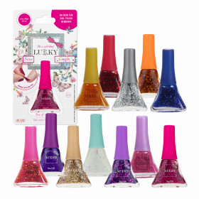 LUKKY Peel-off nail polish "Confetti" series, assortment of 12 pieces